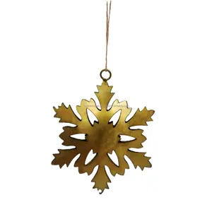 Metallo ornamenti natalizi appeso fiocco di neve di metallo decorazione per l'albero di natale intero prezzo di vendita