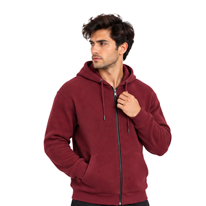Mens Waffle Knit Hoodie Casual <b>Long</b> Sleeve Thermal Pullover Streetwear Winter Sports Custom Hooded <b>Sweatshirt</b> Wholesale Clothing - Product Image 1