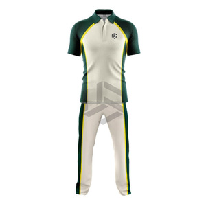 Nouveau design de sublimation respirant, ensemble 2 pièces maillot et pantalon de cricket 100 % polyester pour joueurs professionnels Pakistan USA - Product Image 4
