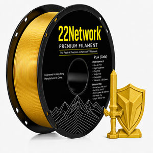 Filament PLA Or 22Network 1,75 mm Bobine de 1 kg pour Imprimante 3D Industrielle Haute Vitesse 300 mm/s OEM ODM Direct Usine - Product Image 1