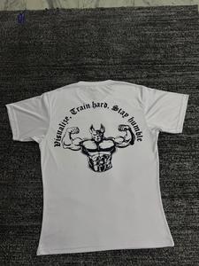 Men's White Short Sleeve O-Neck T-<b>Shirt</b> With BDX Logo Printed Front Casual Regular Fit Cotton Jersey Breathable - Product Image 2