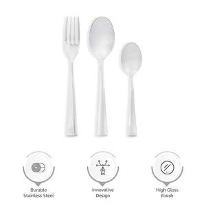 Ensemble de couverts de luxe en acier inoxydable, haute qualité, finition polie miroir, pour hôtel et restaurant, à prix avantageux - Product Image 5
