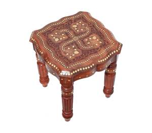 Wooden Brass Carving/<b>Square</b> Beautiful Carving Design <b>Side</b> <b>Table</b>/Coffee <b>Table</b>/Corner <b>Table</b>/Outdoor <b>Table</b>/Living Room Furniture - Product Image 1