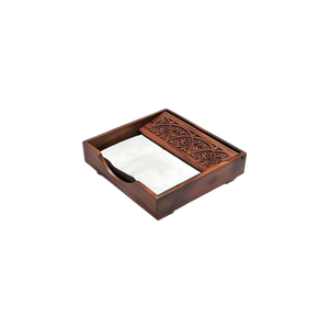 Caja de pañuelos de madera de lujo con diseño Meenakari y barra de presión metálica |   Porta Servilletas Decorativo Étnico para Decoración del Hogar, Bodas y Hoteles - Product Image 2
