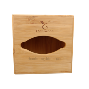 Caja Cuadrada de Bambú Thatuwood con Logotipo Grabado con Láser, Almacenamiento Ecológico para el Hogar - Product Image 2