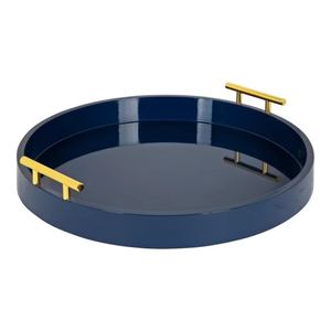 Bandeja de Servir de Resina Hecha a Mano al por Mayor con Asa de Metal para Mesa de Cocina y Comedor, Disponible a Precio de Venta para Exportación - Product Image 1
