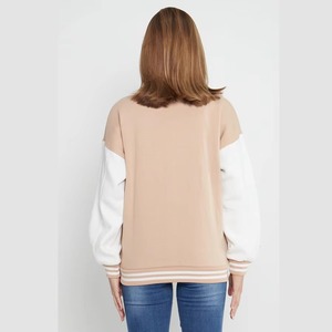 Women's Embroidered Letterman Leather Varsity Jacket Premium Wool Body OEM ODM Factory Sample Service Available - Product Image 1