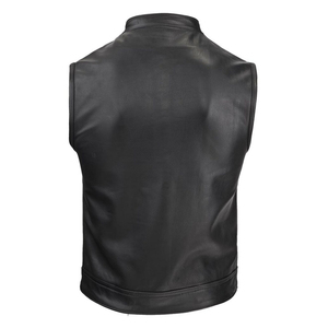 Chaleco Clásico de Cuero para Motociclista, Estilo Club Atemporal, para Hombre - Product Image 2