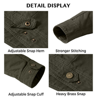 Veste en toile d'hiver pour hommes et garçons, personnalisable, tendance, couleur unie, quatre poches sur le devant, col montant, fermeture éclair, coupe-vent et chauffante