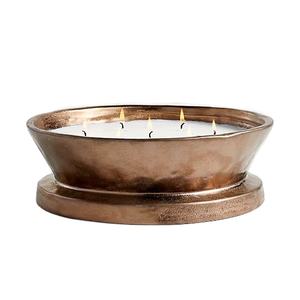 Petit Bol Antique en Métal avec Base Bol en Aluminium pour Bougie Parfumée Décor à la Maison Dessus de Table - Product Image 1