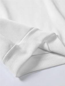 Custom White Tracksuit Set <b>Pullover</b> Hoodie Jogger Pants Matching Streetwear Casual Two Piece Sportswear Athletic Outfit - Product Image 2