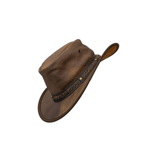 หมวกคาวบอยหนังคุณภาพพรีเมียมสำหรับผู้ชายและผู้หญิง ปรับขนาดได้ วัสดุอื่นๆ ปรับแต่งได้ ลำลอง กีฬา ระบายอากาศได้ดี - Product Image 6