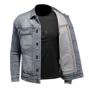 แจ็กเก็ตผ้ายีนส์ย้อนยุคสำหรับผู้ชาย, เสื้อแจ็กเก็ตผ้าแคนวาสสำหรับขับขี่รถจักรยานยนต์อเนกประสงค์ - Product Image 5
