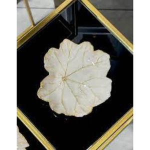 Leaves Designer – Centre de table élégant blanc avec revêtement poudré, bols de luxe pour servir les aliments, articles de cuisine et fournitures - Product Image 1