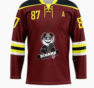 Maillot de hockey sur glace personnalisé, respirant, à séchage rapide, en polyester, nom de l'équipe, numéro du joueur, manches longues, col en V, vêtements de sport - Product Image 4