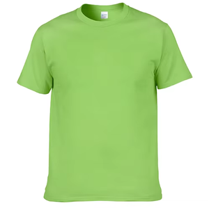 สินค้าใหม่ เสื้อยืดคอกว้าง แขนสั้น ทรงเข้ารูป ผ้าคอตตอน 100% หนานุ่ม หลากสี สำหรับผู้ชาย - Product Image 1