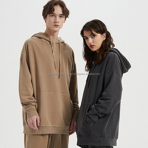 Ventes en gros de sweats à capuche à manches longues personnalisés avec logo, poids lourd, lavés, surdimensionnés, pour hommes - Product Image 5