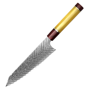 Couteau de chef artisanal en acier Damas, couteau de cuisine haut de gamme, lame en acier tranchante, manche en bois pour chefs professionnels - Product Image 1