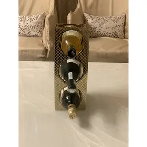 Support à bouteilles de vin en métal de style farmhouse décoratif haut de gamme, seau à glace en aluminium étanche avec pinces, capacité 5L, fabrication artisanale de luxe - Product Image 3