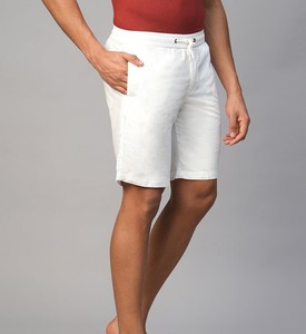 Men's White Cotton Regular Fit Shorts - Product Image 2