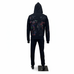 Conjunto Deportivo Personalizado para Hombre con Sudadera con Cremallera y Estampado Gráfico, Pantalones Jogger, Ropa Urbana de Algodón, Venta al Por Mayor OEM - Product Image 4
