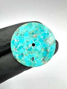 Cadran de montre en pierre turquoise, cadran de montre automatique, 28,50 mm, épaisseur 1 mm, disque rond en pierre précieuse - Product Image 5