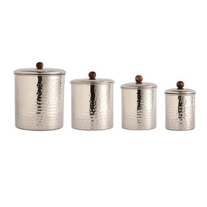 Récipient de stockage alimentaire en acier inoxydable avec couvercle en bois, hermétique, préservation de la fraîcheur, fabrication artisanale, utilisation en cuisine - Product Image 3