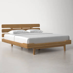 Cadre de lit au design minimaliste moderne, meubles de chambre à coucher, teck de haute qualité, taille personnalisée, lit confortable et moelleux - Product Image 6