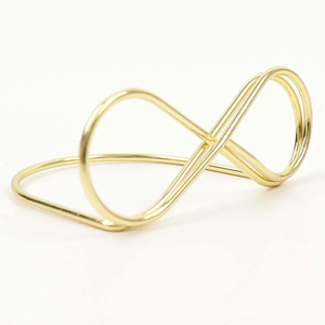 Infinity Symbol <b>Table</b> <b>Card</b> Holder Gold Metal Design for Place <b>Cards</b> Menu Tags or Photo Display at Wedding and Event <b>Tables</b> - Product Image 5