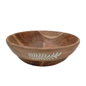 ชามไม้ทำมือ Rustic Bloom Bowl ดีไซน์แบบ Wabi Sabi  สำหรับเสิร์ฟอาหาร ของขวัญ  งานฝีมือไม้ - Product Image 2