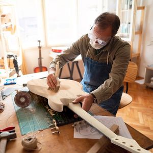 DIY Jazz Style <b>Electric</b> Bass Guitar <b>Kits</b> 4-String with Mahogany Body Maple Neck and Accessories - Product Image 3