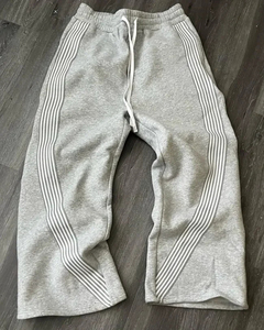 Pantalon de survêtement évasé à taille haute pour homme, de haute qualité, délavé à l'acide, avec logo personnalisé - Product Image 1