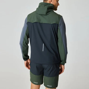 2026 Top Quality Customized Men's Printed Nylon Breathable Windbreaker <b>Suit</b> Wholesale Color Block Short Sets Full Zip Streetwear - Product Image 4