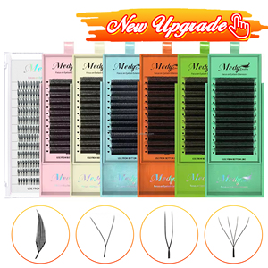 Extensions de cils MedyLash2D 3D 4D 5D 6D 7D Légères, Douces et Volumineuses 0.05 0.07mm Courbure C D L U Forme W Volume YY W U - Product Image 2