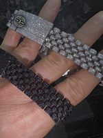 Reloj de Lujo Personalizado con Diamantes Moissanite VVS Blancos y Negros, Reloj de Pulsera de Acero Inoxidable para Eventos Nocturnos