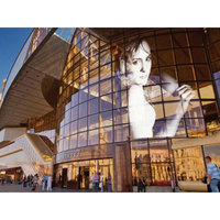 Écran LED en maille flexible à 75 % de transparence pour projets de façade de bâtiment extérieur – Série d'écrans extérieurs pour la publicité