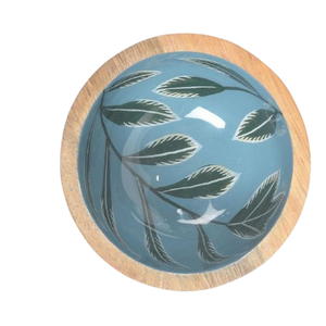 Ensemble de bols à salade ronds en bois d'acacia massif, imprimés en émail, grain de bois naturel, sur mesure - Product Image 6