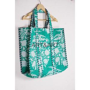 Bolsa de Mano Reversible con Estampado de Algodón, Bolsa Grande Hecha a Mano para Compras, Vino, Bodas, Gimnasio y Mercado - Product Image 2