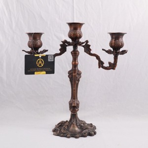 Candelabro de Metal Vintage de 5 Brazos, Portavelas de Estilo Europeo para Decoración de Bodas, Navidad y Hogar - Product Image 1