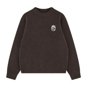 Suéter de Punto Marrón, Algodón Suave de Primera Calidad, Ligero, Informal, Cómodo, Diseño Ajustado para Invierno - Product Image 1