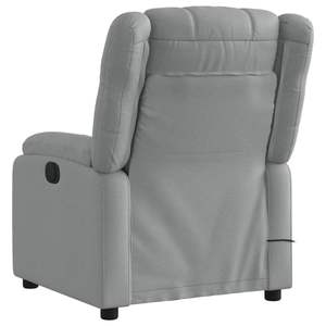 Fauteuil inclinable électrique gris clair avec fonction massage - Product Image 4