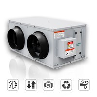 Fonction de dérivation automatique ERV Échangeur d'énergie et de ventilation Ventilateur carré à récupération de chaleur pour les centres commerciaux, les écoles, flexible