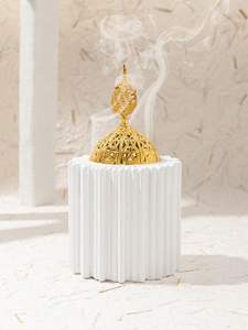 Quemador de incienso islámico, quemador de bakhoor, soporte para incienso árabe, quemador de incienso con forma de luna creciente, decoración para Ramadán. - Product Image 3