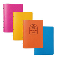 Couverture de livre en cuir PU durable, couverture de menu personnalisée avec reliure à anneaux, logo embossé pour restaurant