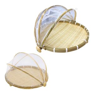 Premium Vietnamese BAMBOO <b>TRAY</b> with Mesh Net Cover Eco-Friendly Tableware Home Decor - Product Image 1