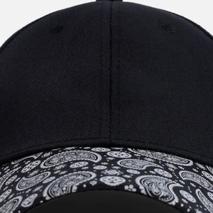 Gorra de Béisbol Negra con Diseño Paisley para Hombre, Visera Curva, Correa Ajustable, Estilo Casual y Deportivo, Personalizable con Logotipo Bordado, Venta al Por Mayor - Product Image 5
