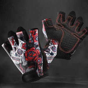 Guantes Deportivos de Gimnasio Transpirables de Cuero al por Mayor, Ligeros y Ecológicos, de Medio Dedo, para Hombres, para Levantamiento de Pesas - Product Image 5