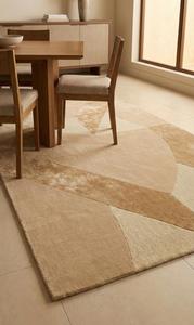Alfombra Exclusiva Hecha a Mano con Mechones de Lana, Antideslizante, de Pelo Medio, Diseño Geométrico Abstracto Moderno, Alfombra Suave y Lujosa para Sala de Estar - Product Image 5