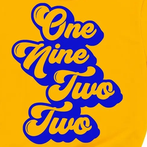 Camiseta One Nine Two Two de Color Dorado con Estampado Gráfico Personalizado, Cuello Redondo, Manga Corta, Informal, de Verano, Estilo Urbano, Unisex - Product Image 6