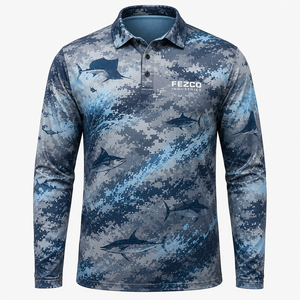 เสื้อโปโลตกปลาแขนยาวป้องกันแสงแดด UPF 50 พร้อมโลโก้สั่งทำสำหรับผู้ใหญ่ - Product Image 4